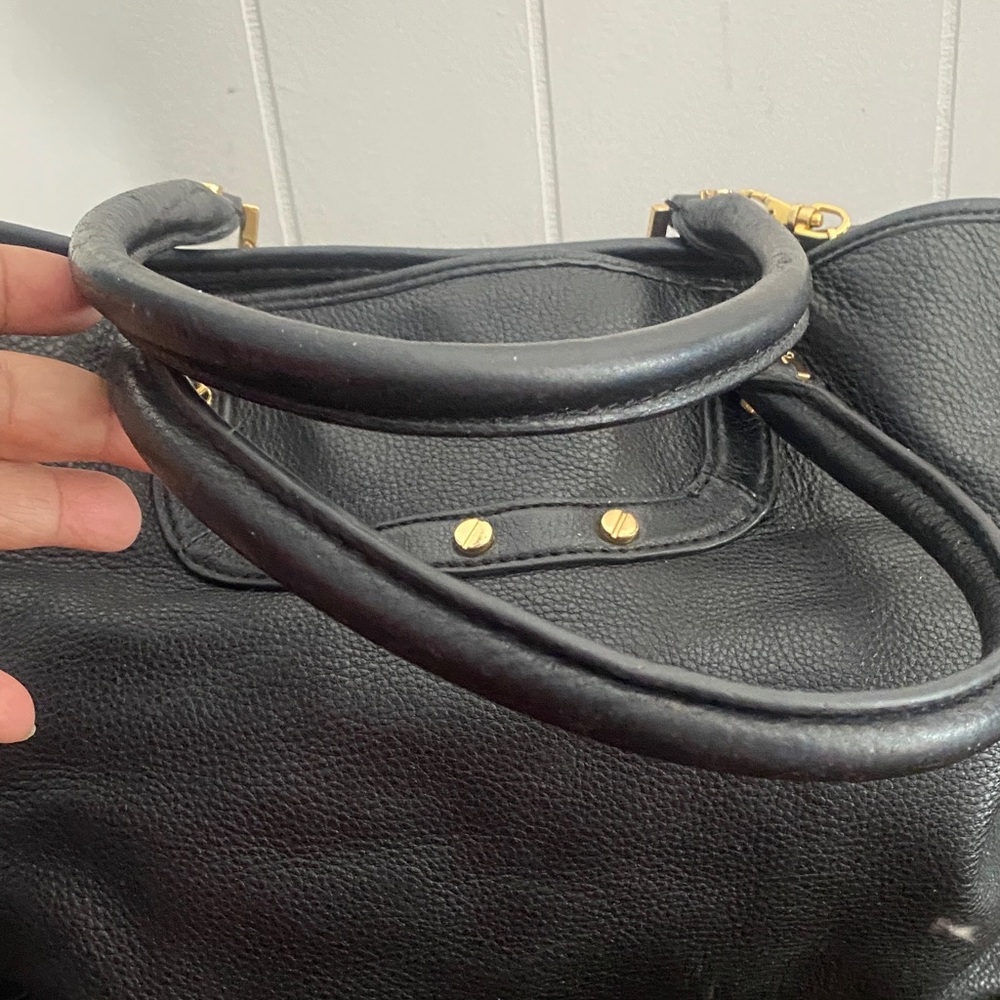Tory Burch Black Tote with Gold Logo - Picture 4 of 6